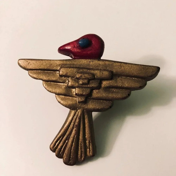 Vintage Boy Scout Neckerchief Plastic Slide Scarf Slider Eagle Bird - Picture 9 of 9